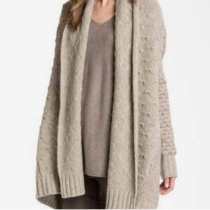 Vince Textured Knit Cardigan - Brown